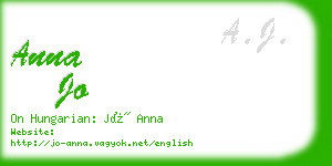 anna jo business card